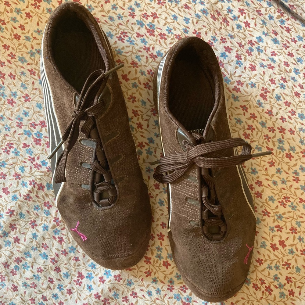 🐈⬛Vintage Y2K Brown Puma Speedcat Sneakers, size 8🤎💗 - Picture 2 of 7